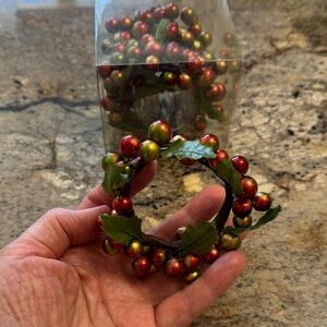 Festive Berry Napkin Rings- Red and Green